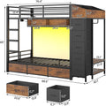 Black Industrial Twin Over Twin Heavy Duty Bunk Bed Outlets