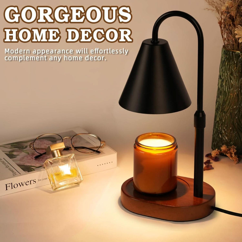 Black Candle Warmer Lamp Featuring Programmable Timer