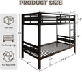 Twin Over Twin Industrial Grade Steel Bunk Bed Black Finish