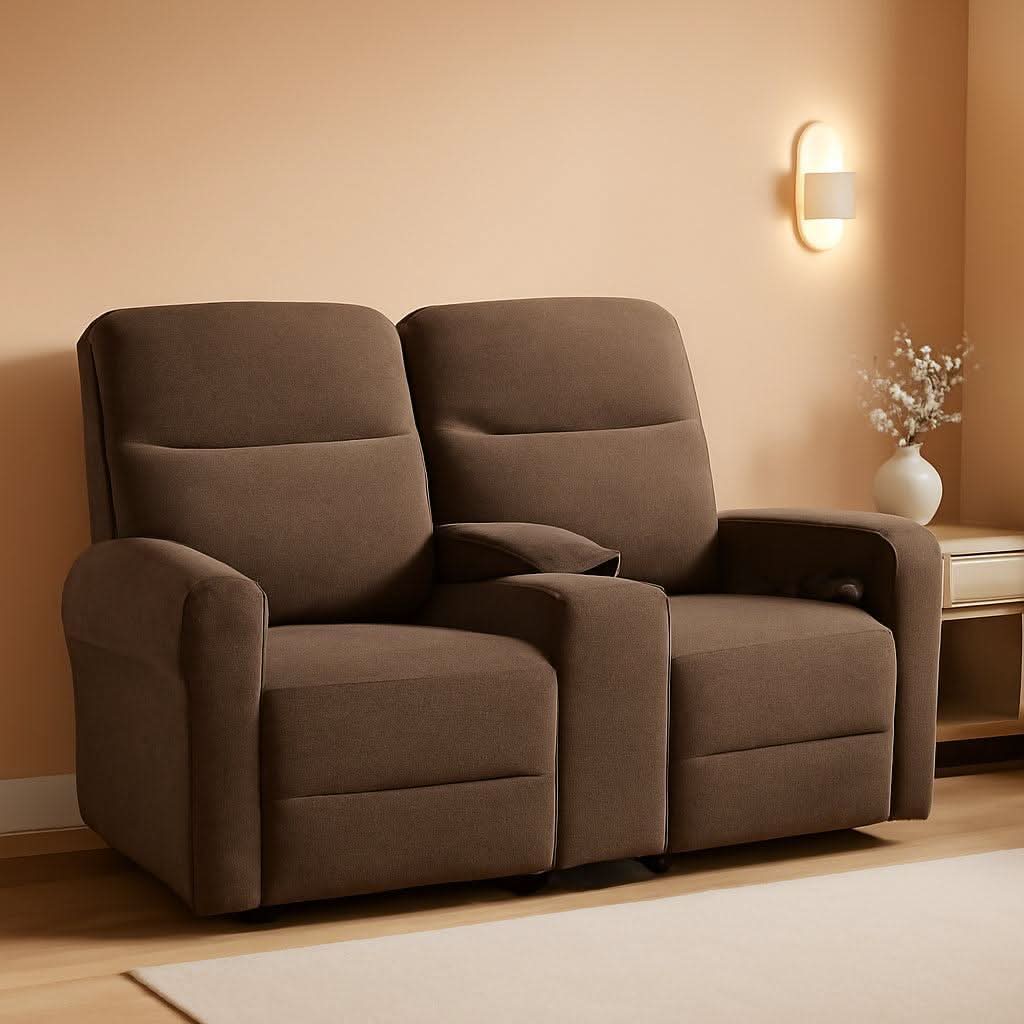 78 Inch Wall Hugger Power Loveseat USB Ports Dark Brown