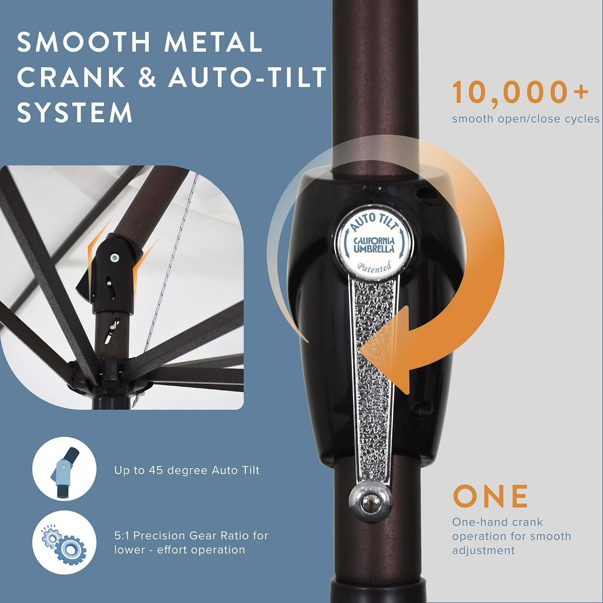 7.5 Foot Bronze Heavyweight Outdoor Patio Umbrella