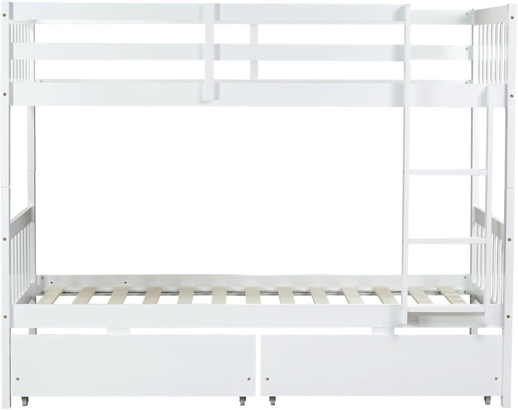 White Premium Grade Rubberwood Bunk Bed Drawers ProLine