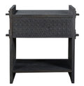 26" Dark Gray One Drawer Nightstand-0