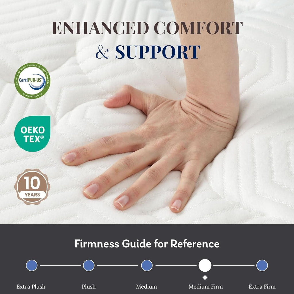 King Size Memory Foam Plus Hybrid Mattress Edge Support