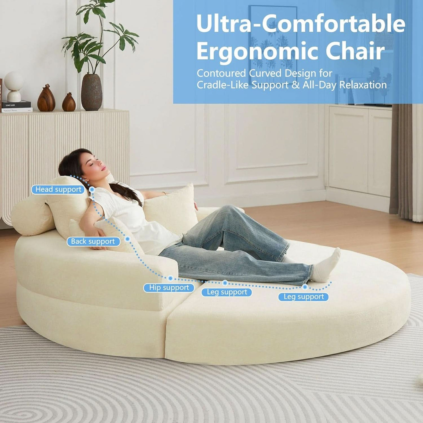Beige 71Inch Convertible Sleeper Sofa Bed Upholstered