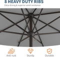 10 Foot Patio Umbrella With UV Protective Weather proof Fabric
