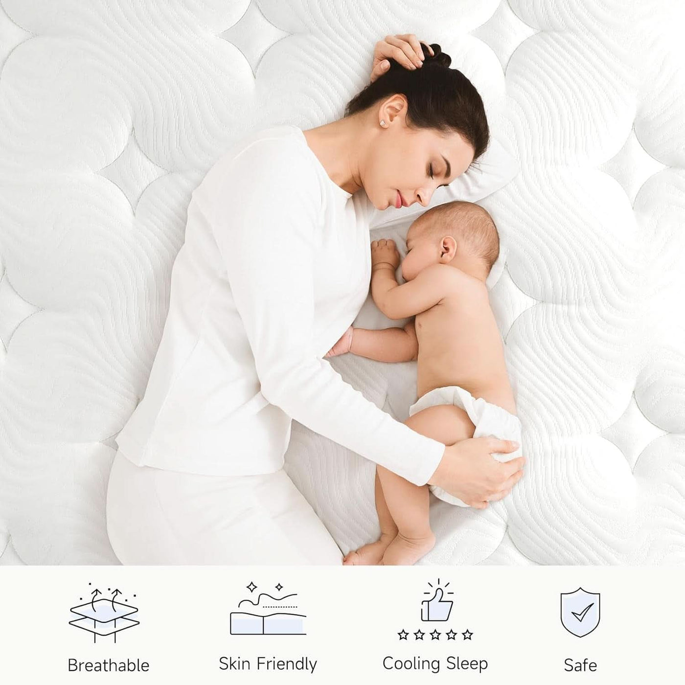 Twin XL 12Inch Hybrid Breathable MemoryFoam Pocket Springs Mattress