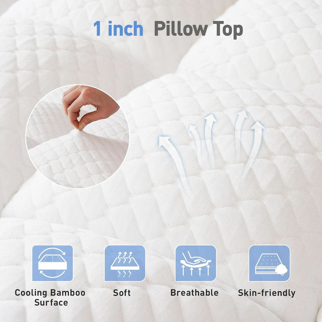 Queen Size Dual Layer Memory Foam Mattress Topper