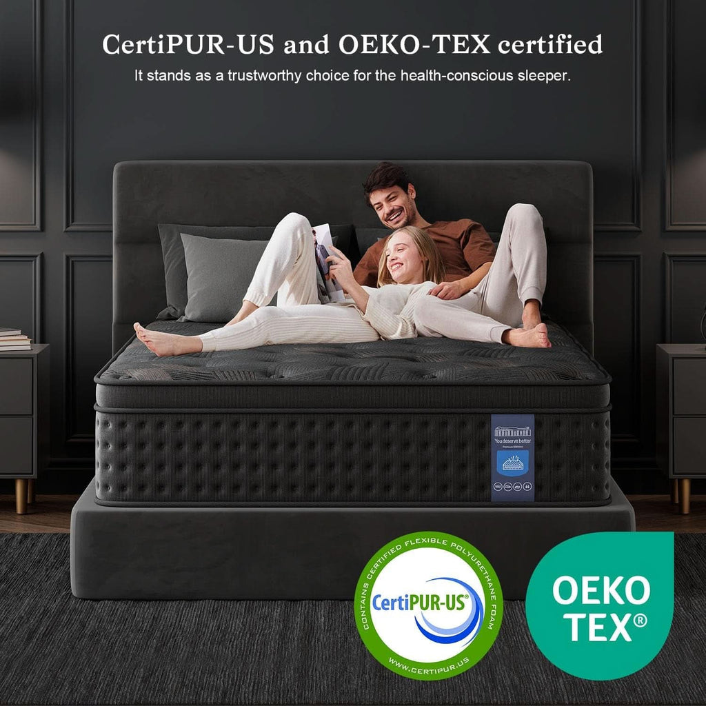 Queen 12 Inches Hybrid Memory foam Mattress CertipurUS