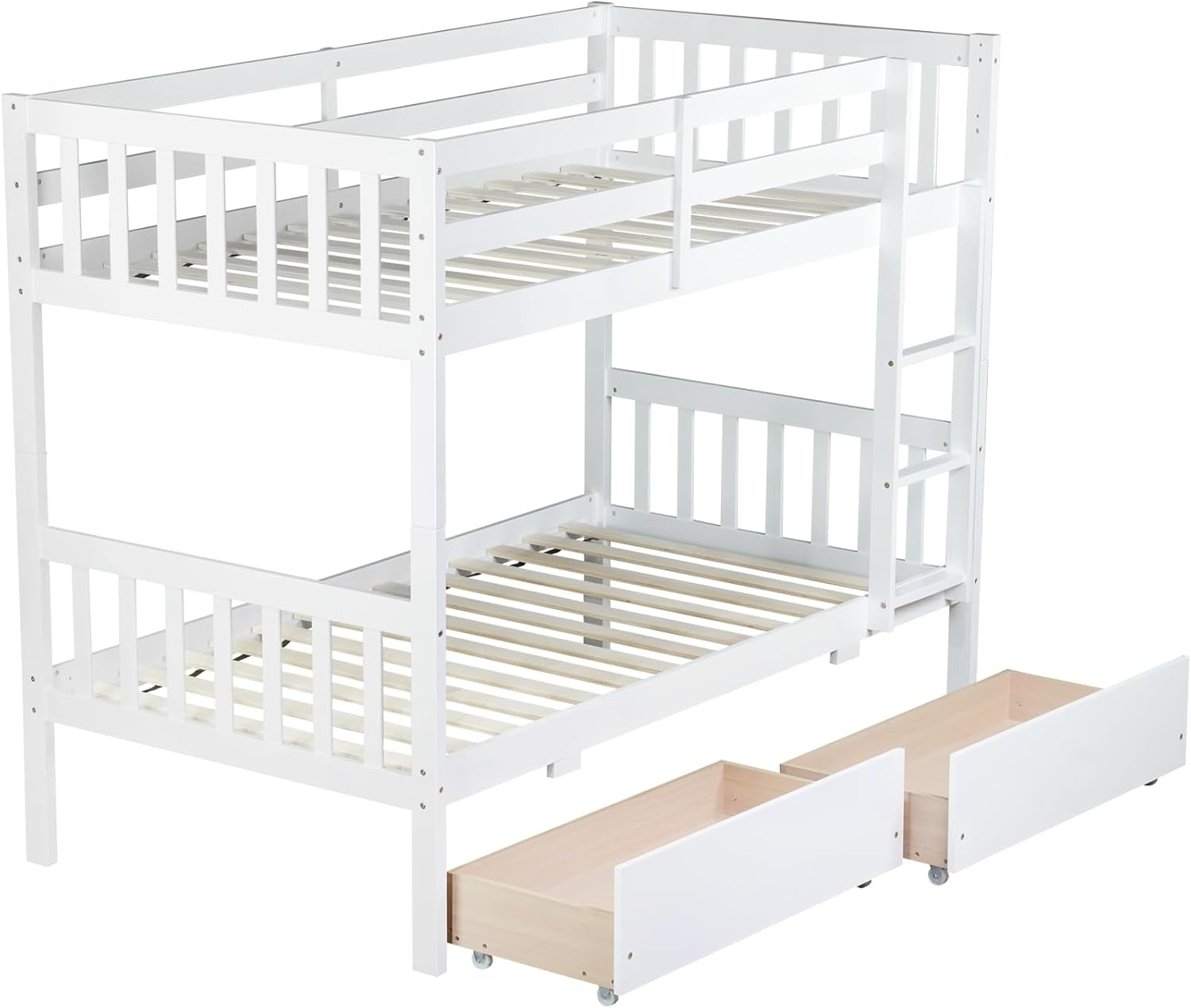 White Premium Grade Rubberwood Bunk Bed Drawers ProLine