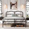 Full Size Industrial Vintage Heavy Duty Steel Slat Bed Frame
