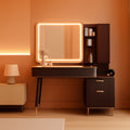 48 Inch Vanity Desk With Mirror Led Lights And Charging Station-0