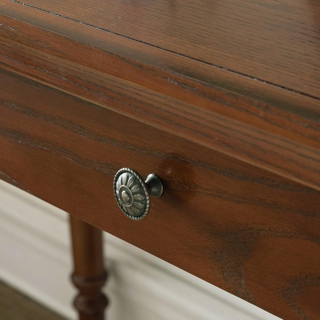 Mission Oak Finish Desk 48Inch Solid Wood Keyboard Drawer