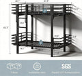 Twin Over Twin Heavy Duty All Metal Bunk Bed For Adults