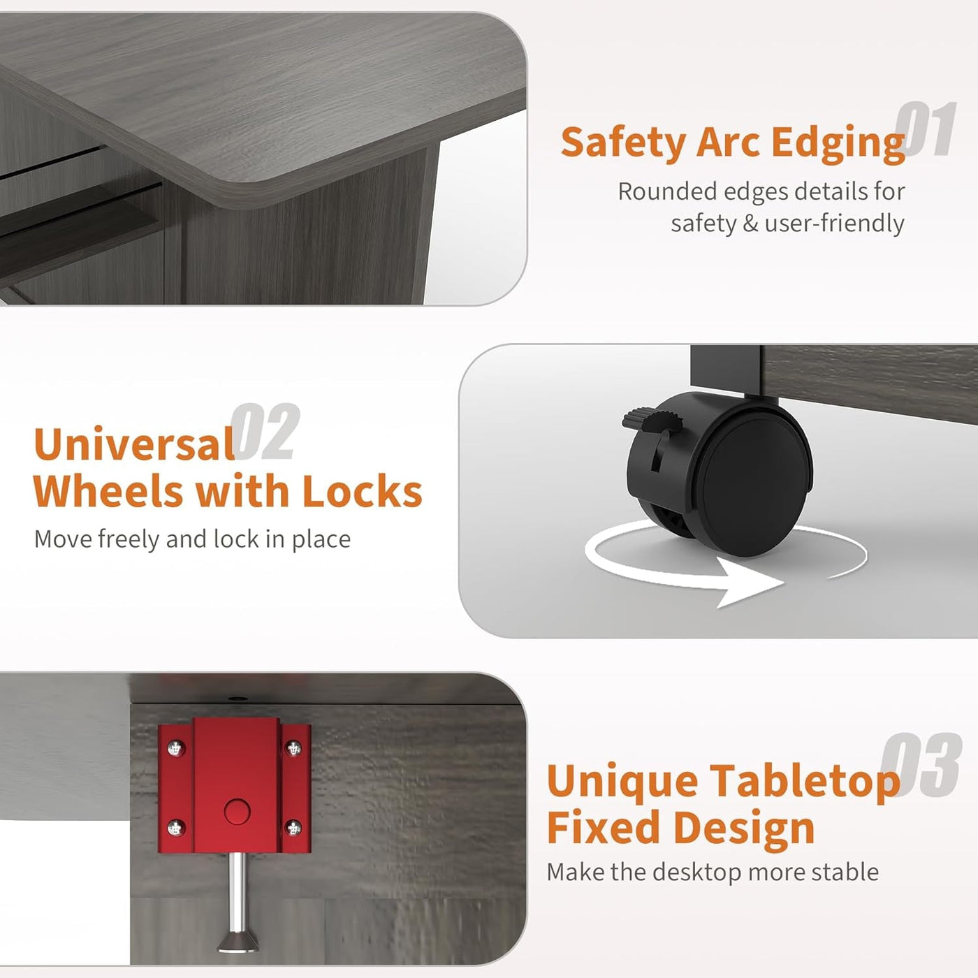 Compact Folding Dining Table With Integrated Wheels