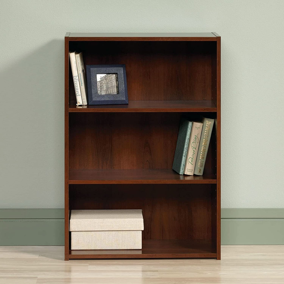 Beginnings 3 Shelf Bookcase In Brook Cherry Finish