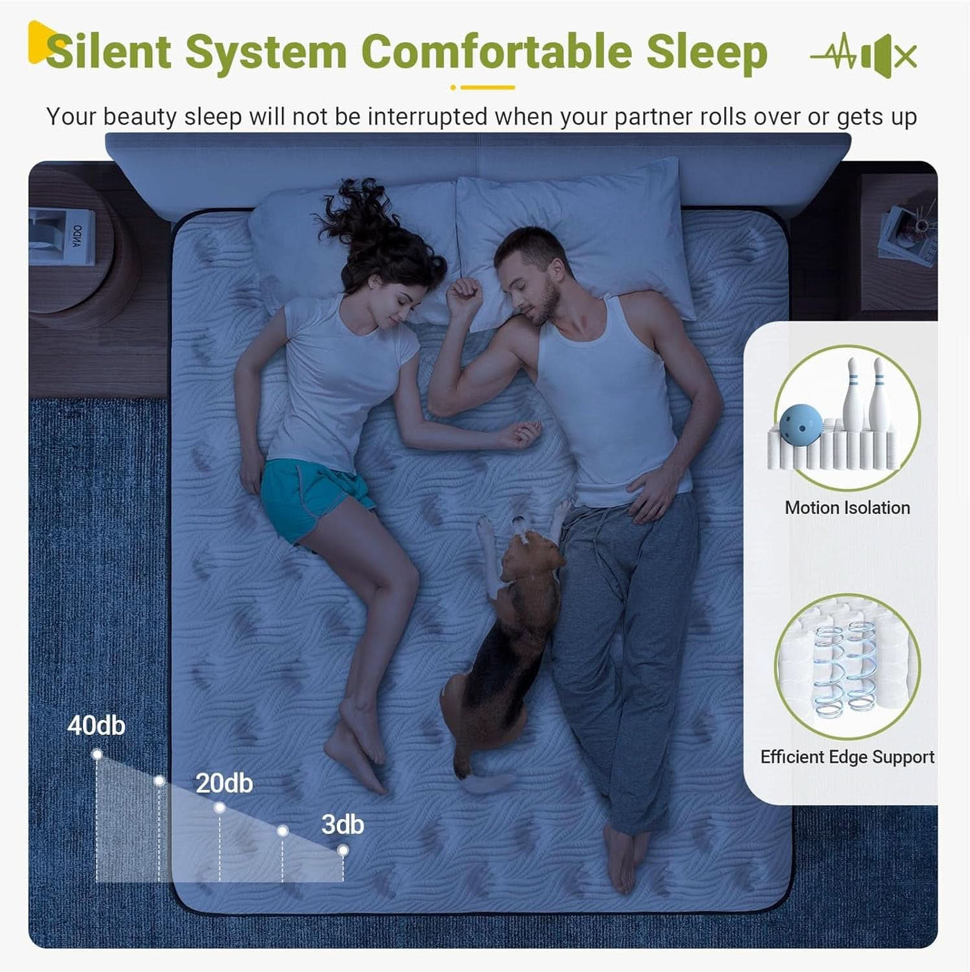 10 Inch Queen Hybrid Mattress with Cooling Gel Foam