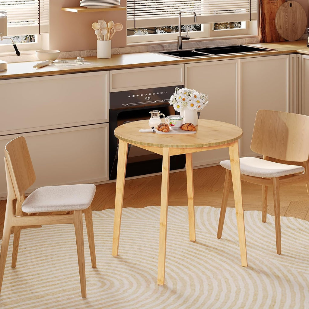 Executive Sustainable Bamboo Circular Kitchen Table