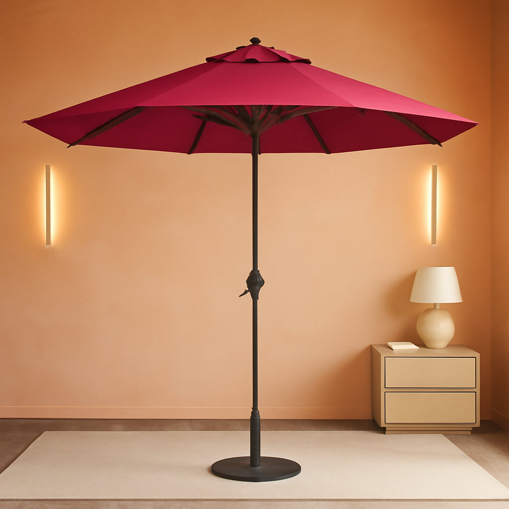 Sunbrella Fabric 9Ft Aluminum Patio Umbrella Crank